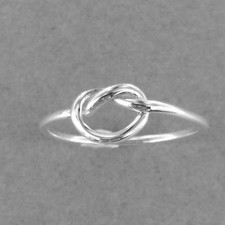 Eternity Love Knot Silver Ring-knotr Ring-925 Sterling Silver-Heart Knot Ring