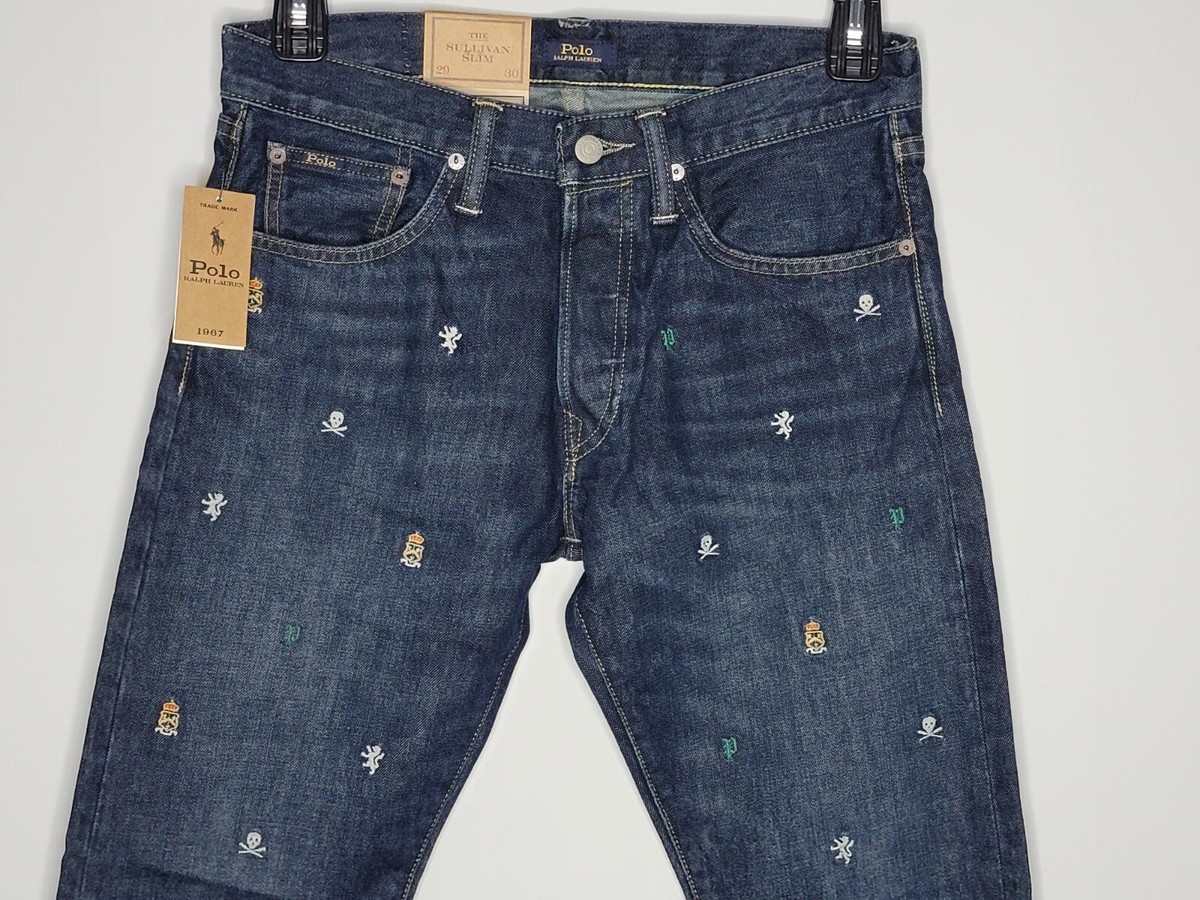 Polo Ralph Lauren Mens Sullivan Slim Embroidered Jeans Size 29W x