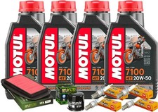 Kit De Révision Yamaha FZ6 600 Huile Motul 7100 10W50 Filtre À Huile Air Bougies