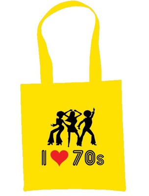 I Love The 70s Schultertasche 70er Jahre Kostüm Disco Glam