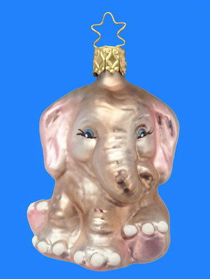 ELLI PHANT ELEPHANT INGE GLAS GERMAN BLOWN GLASS CHRISTMAS TREE ORNAMENT
