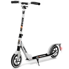 Hurtle Lightweight and Foldable Kick Scooter - Adjustable Scooter (White)
