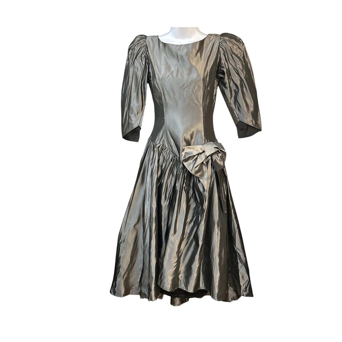 Taffeta Gray Vintage Dresses for Women for sale