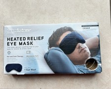 Brookstone Thera Spa Heated Relief Eye Mask Navy Hot Cold Therapy Microwave Safe