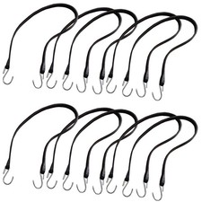 Heavy Duty 31" inch 100% Natural Rubber Bungee Strap 10 Pack Tie Down Cord
