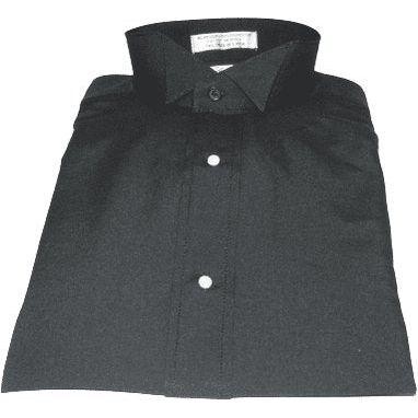 Mens Tuxedo shirt By CLASSIX Wing Tip Formal Plain Front After Six M14 Black 5790₽
