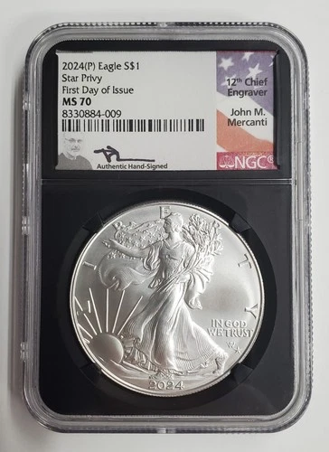 Star Privy 2024 (P) Silver Eagle NGC MS70 FDI Mercanti