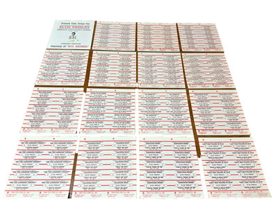 Elvis Presley Jukebox 15 Sets of Labels Title Strips Collectors Series PP11301