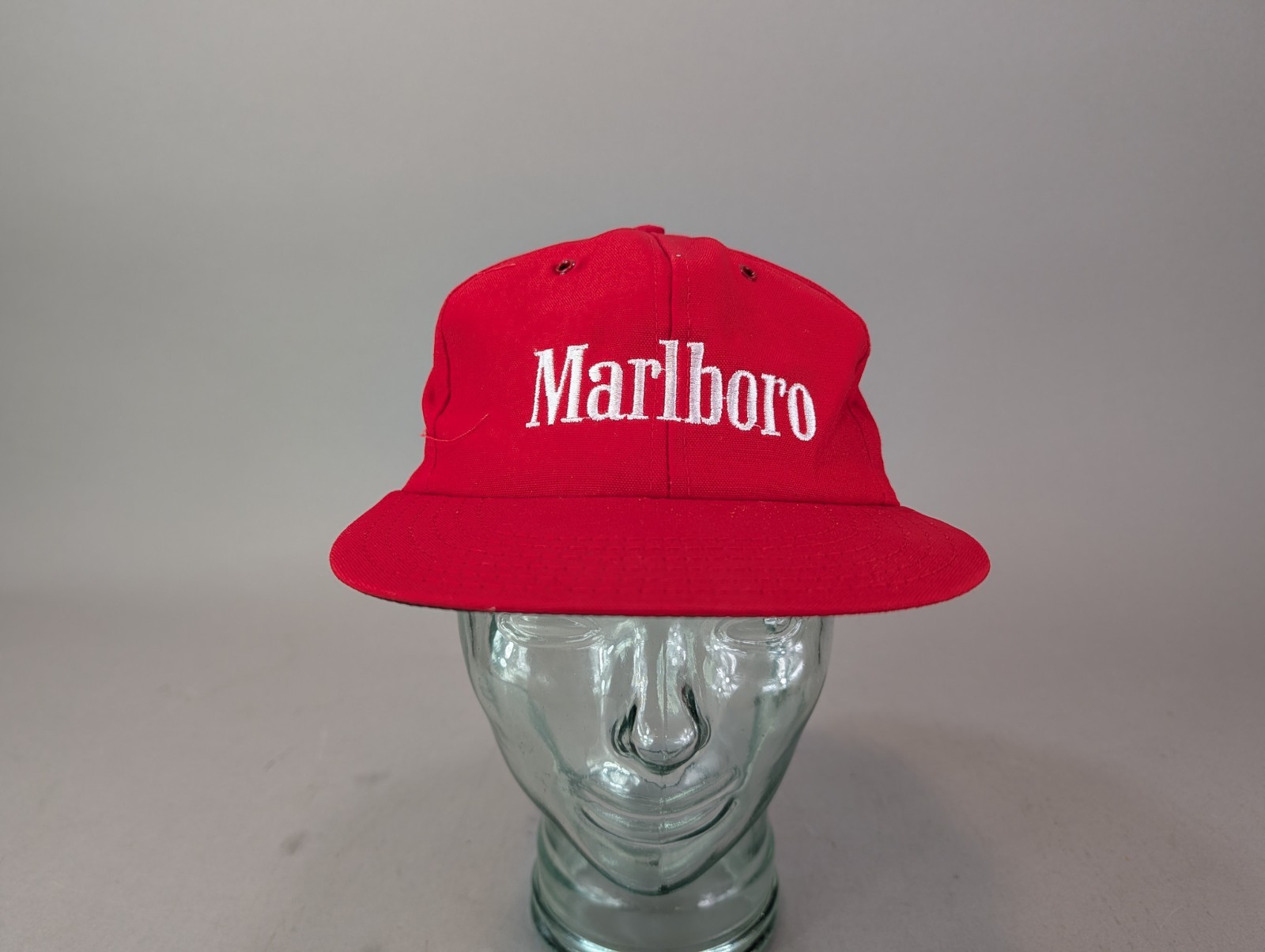 Vintage Marlboro Hat Snapback Red Tobacco Cigarettes Promo 90s Men Canvas