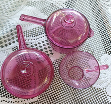 CHILTON GLOBE TOYS PLAY DISHES / CRANBERRY COOKWARE