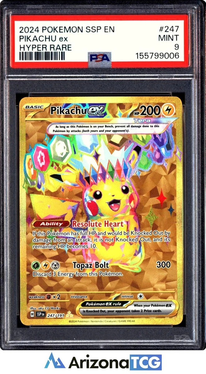 Pikachu Pokémon TCG Grade 9 Nintendo Individual Collectible Card