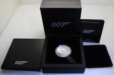 2020 JAMES BOND 007 1oz .999+ SILVER PROOF HIGH RELIEF COIN, LIMITED EDITION