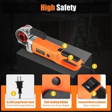 Handheld Electric Pipe Threader Threading Machine + 6 Pipe Cutter 1/2" - 2" inch