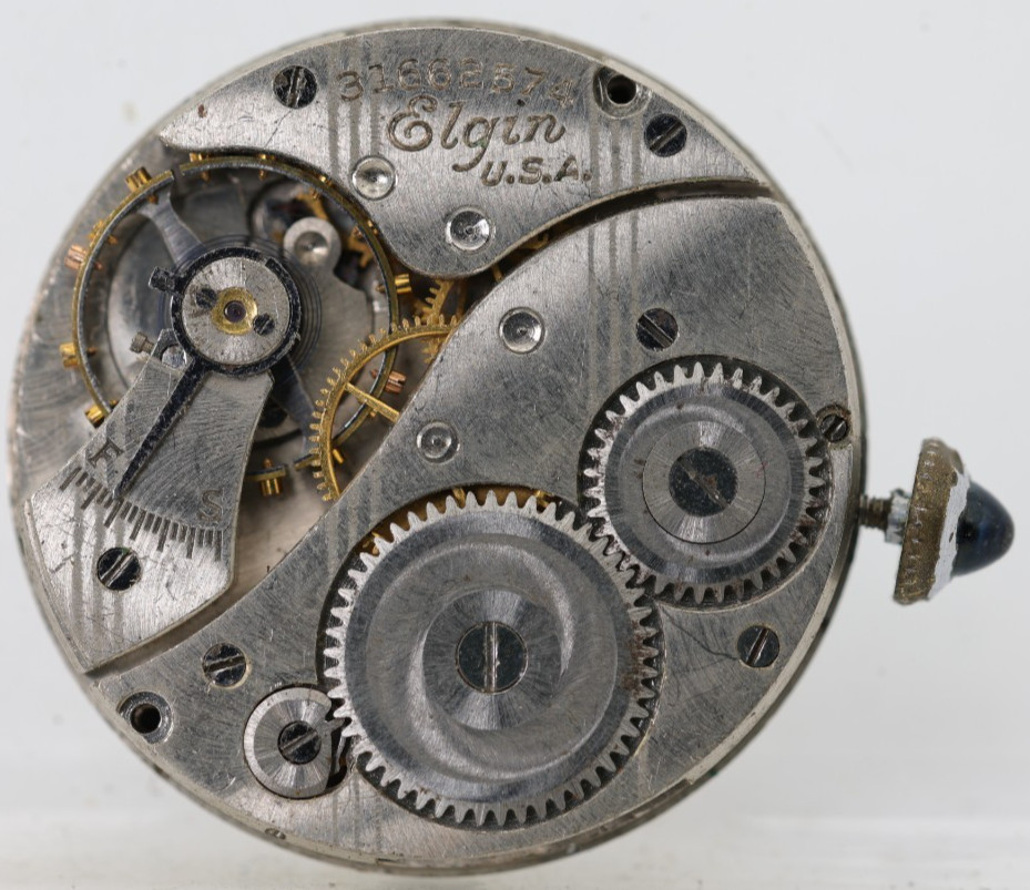 ELGIN 31662574 GRADE 430, 6/0s 7j WATCH MOVEMENT, FOR REPAIR (NH)