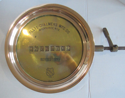 VTG ALLIS CHALMERS STEAM REVOLUTION COUNTER MACHINE ENGINE TRACTOR SHIP GAUGE
