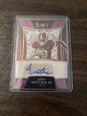 2022 Select Draft Picks John Metchie X-factor Auto Purple Lazer Prizm /5 SSP