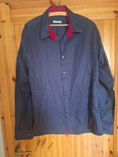 Grin & Bear Klassisches Herrenhemd Blau/Rot X...