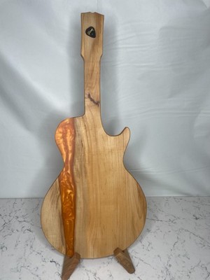 Guitar - Erie Board (Gibson Les Paul Charcuterie Board w/ Orange Epoxy)