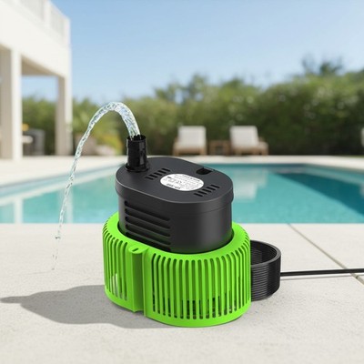 Above Ground Pool Cover Pump with 25ft Power Cord and Drainage Hose Included