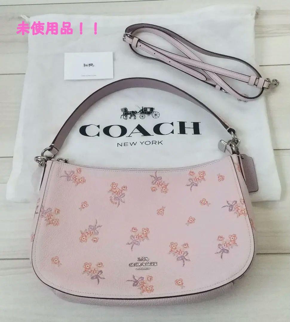 COACH floral print shoulder bag in signature design PC152E