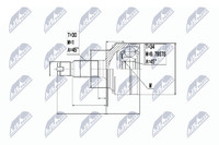 Gelenksatz Antriebswelle NTY NPZ-HD-061 FüR CU CR Honda Accord 8 Tourer CW 5 3
