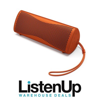 KEF Muo Hi-Fi Portable Bluetooth Speaker w/ Up to 24Hr Playtime - Orange Moon