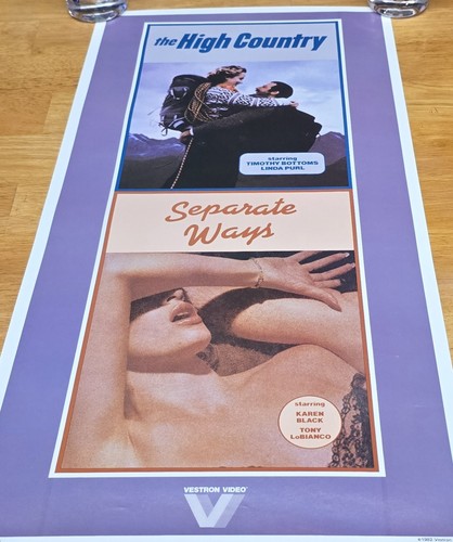 Original Movie Promo Poster 1982 The High Country And Seperate Ways