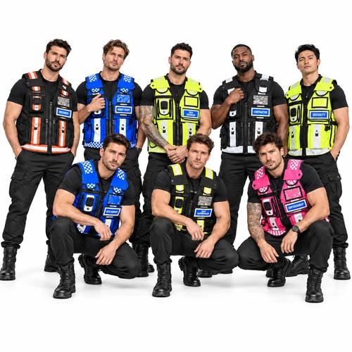 Security Hi Viz Vest Dog Handler Reflective Multi Pocket Tactical Workwear - product listing photo