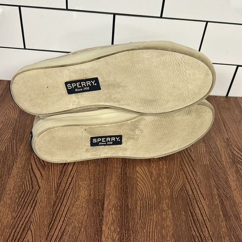 Sperry Top Sider Seacoast Brillante Rosa Dorado Serpiente Estampado Moteado Slipon Talla 7.5 - Imagen 6 de 8
