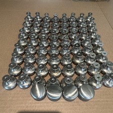 Lot of 76 Metal Drawer Cabinet Knobs Pulls Brushed Nickel Hardware