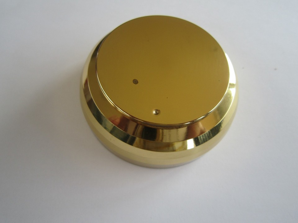 Vintage Solid Brass Clock Paperweight, fully working , new battery ...
