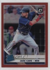 2019 Panini Donruss Optic Rated Rookies Red Prizm 51/60 Jake Cave #57 lz7