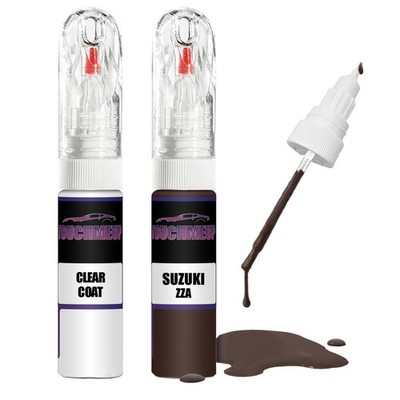 Lackstift für SUZUKI PEARL GLORIOUS BROWN ZZA + Klarlack Pinsel Kratzer Fix Kit
