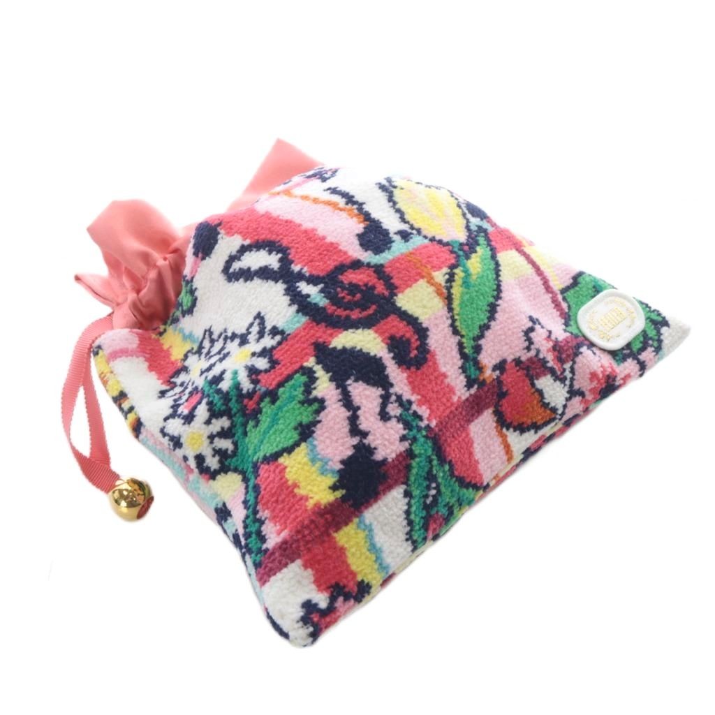 Feiler Chesty Flower Melody Drawstring Pouch Pink… - image 3