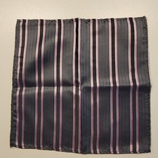 Pocket Square 100 Silk Handkerchief Multicolor Striped Wedding Vintage