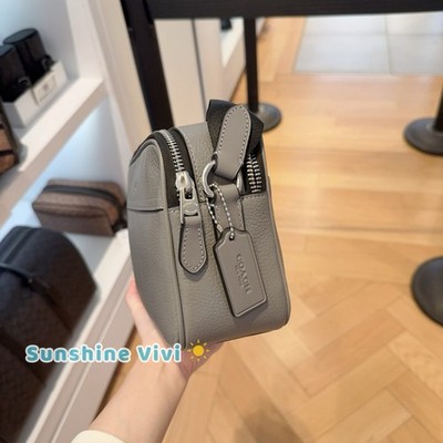 NWT Coach Graham Crossbody Bag in Leather CR771 Silver/Graphite | eBay