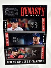 2005 Throwback Threads Dynasty #10 Curt Schilling Manny Ramirez Jason Varitek