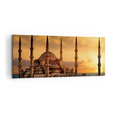 Quadro su Tela 120x50cm Tramonto istanbul Turchia viaggiare Stampe Murale