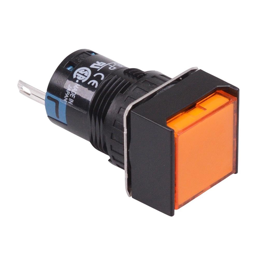 AL6Q-P1PA Amber 16mm 5VDC Square Pilot Light IP65 IDEC