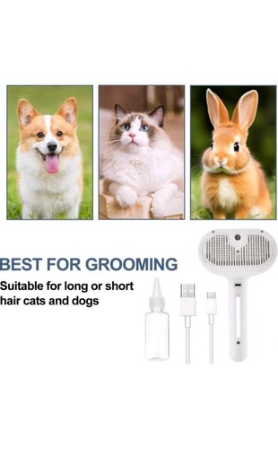 Cat Steam Brush for Shedding Hair Grooming Brush Pet Spray Hair Removal - Picture 7 of 8