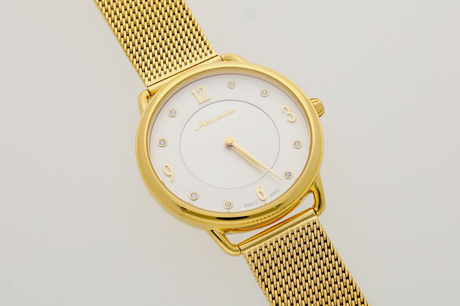Mercedes-Benz Original Ladies Watch Stainless Steel Classic Lady Yellow Gold OVP