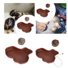 Reptile Bathing Pool Turtle Water Dish Amphibians Habitat Accessories Reptile