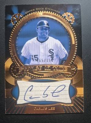 2004 Upper Deck Etchings - Etched in Time AUTO Carlos Lee #ET-CS /150 White Sox
