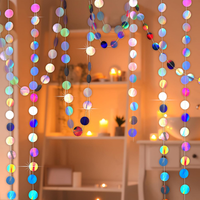 65 Ft Papier Girlande Glitzer Runde, 5 StüCk 4M HäNgende Iridescent Garland FüR