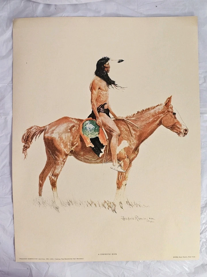 DE COLECCIÓN FREDERIC REMINGTON "BUCKSKINS" 1956 CONJUNTO DE 12 IMPRESIONES EN COLOR 4 duplicados Foto 4 de 4