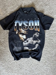 Mike Tyson Boxing Mike Tyson Graphic Shirt Black T-Shirt Size S