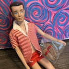 Vintage 750 Brunette Painted Hair Ken Doll With Original Outfit & Shoes