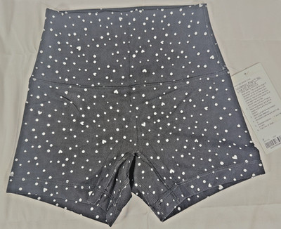 Lululemon Align No Line HR Shorts 4'' Sz 4 Heart Scatter Dot Black Valentine 2026
