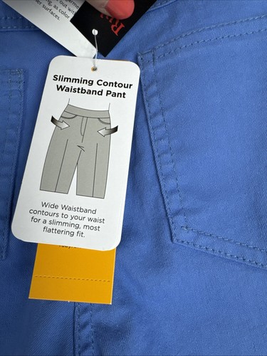 RUBY RD donna nuovo con etichette perline elasticizzate frange Capris dimagrante Bali blu taglia 12P - Foto 12 di 13