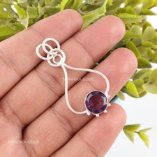 Natural Amethyst 925 Sterling Silver Birthday Anniversary Sister Pendant Jewelry